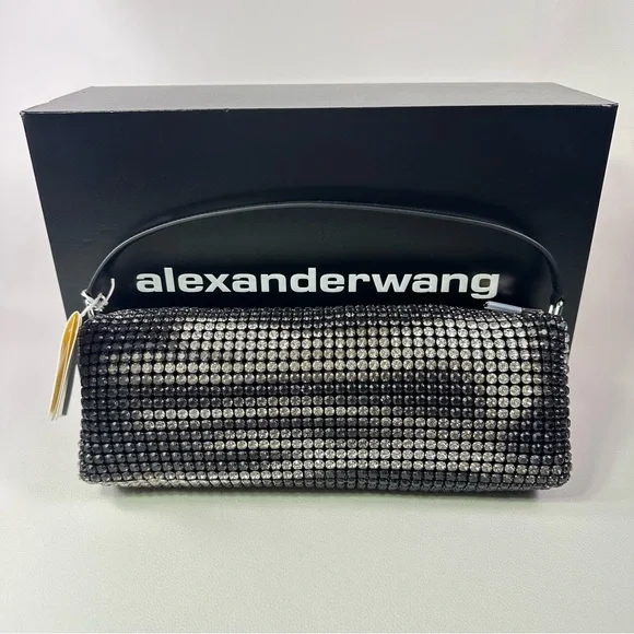 NEW Alexander Wang Heiress Flex Bag in Black Aged Crystal - Picture 2 of 12